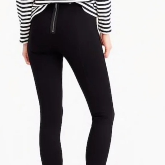 J Crew Olive Green Pixie Pant In Stretch Pointe- Back Zipper - Picture 7 of 9